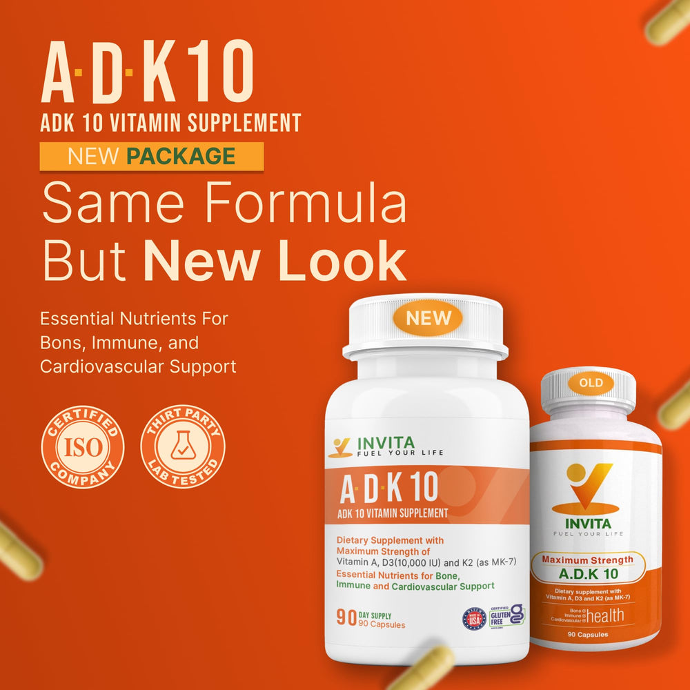 Close up of INVITA ADK 10 label