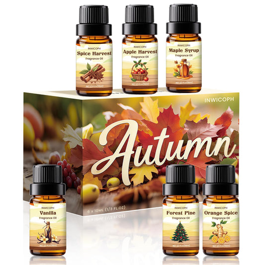 INWICOPH Autumn Fragrance Oils Set Maple Syrup 10ml bottle