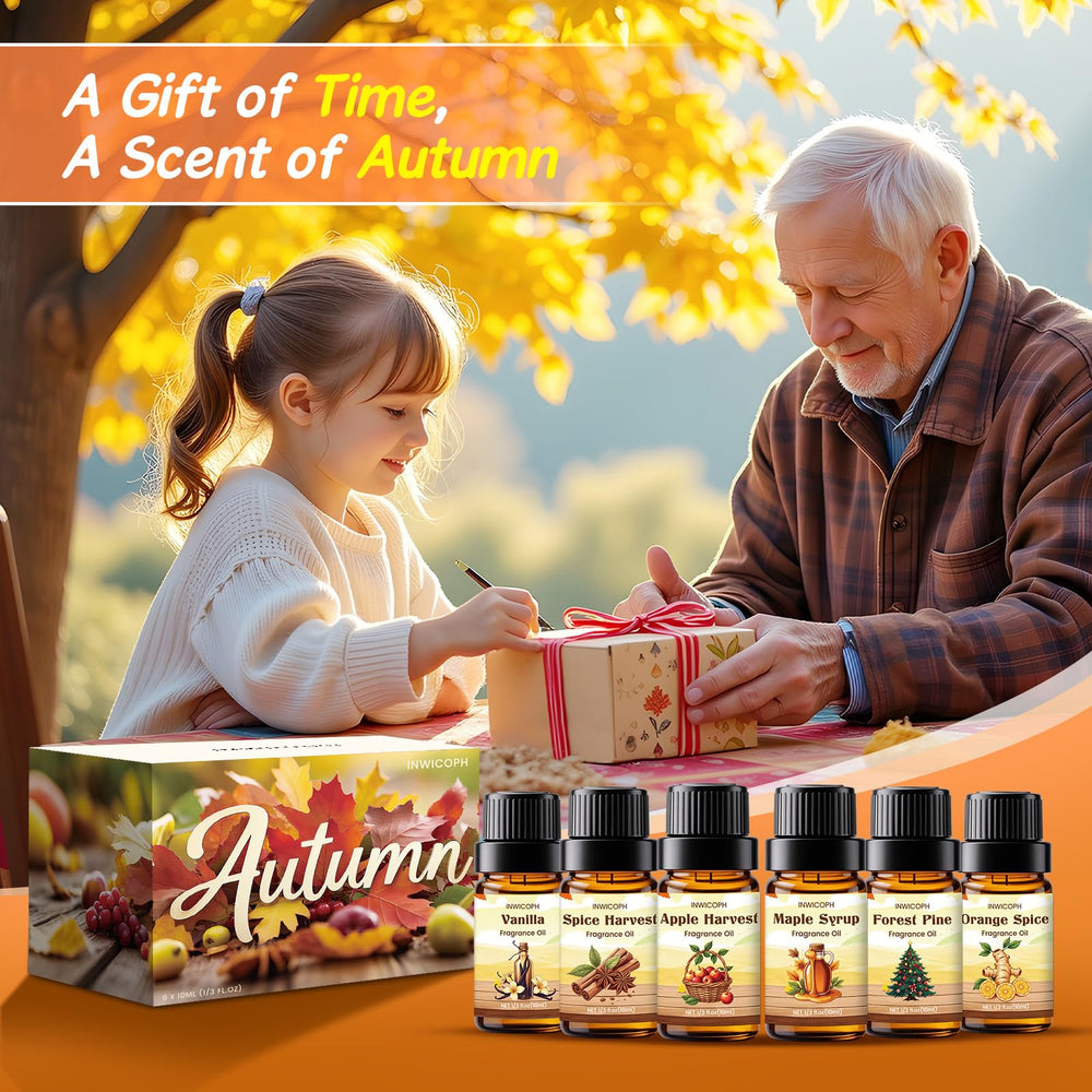 INWICOPH Autumn Fragrance Oils Set packaging and display