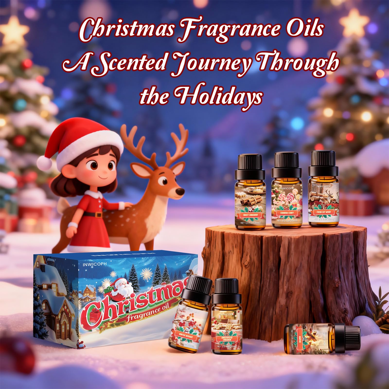 INWICOPH Christmas fragrance oil set — Winter Berries 6x10ml