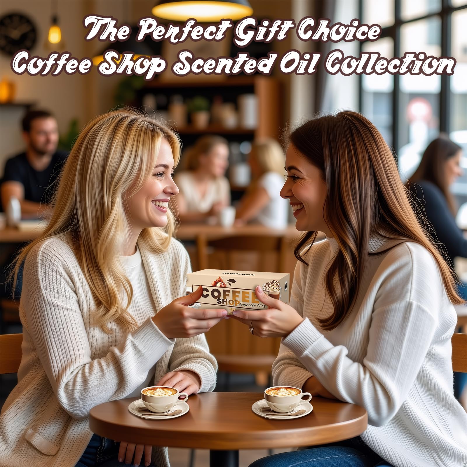 Gift box containing 10 premium coffee shop fragrance oils