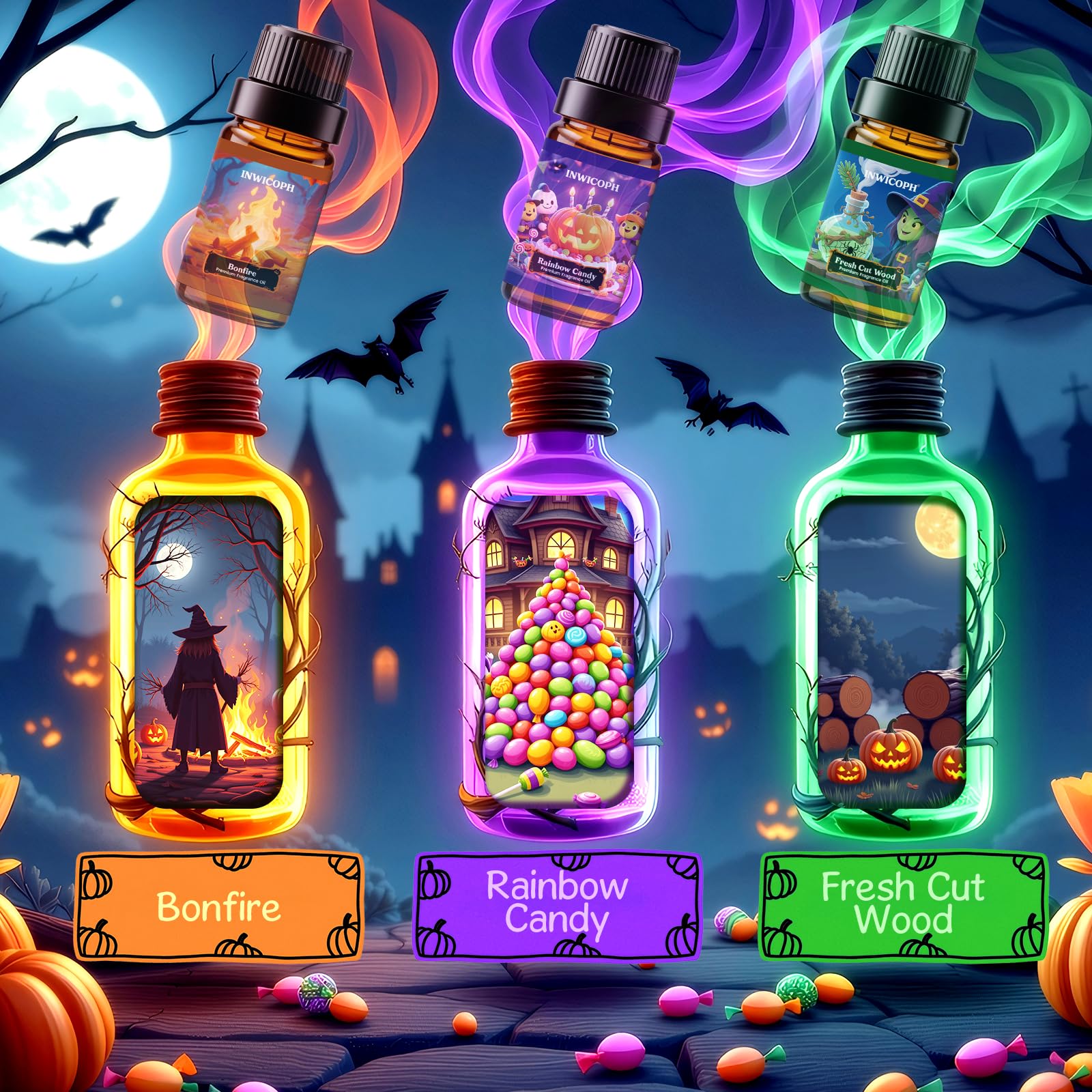 INWICOPH Halloween Fragrance Oils - Bonfire scent