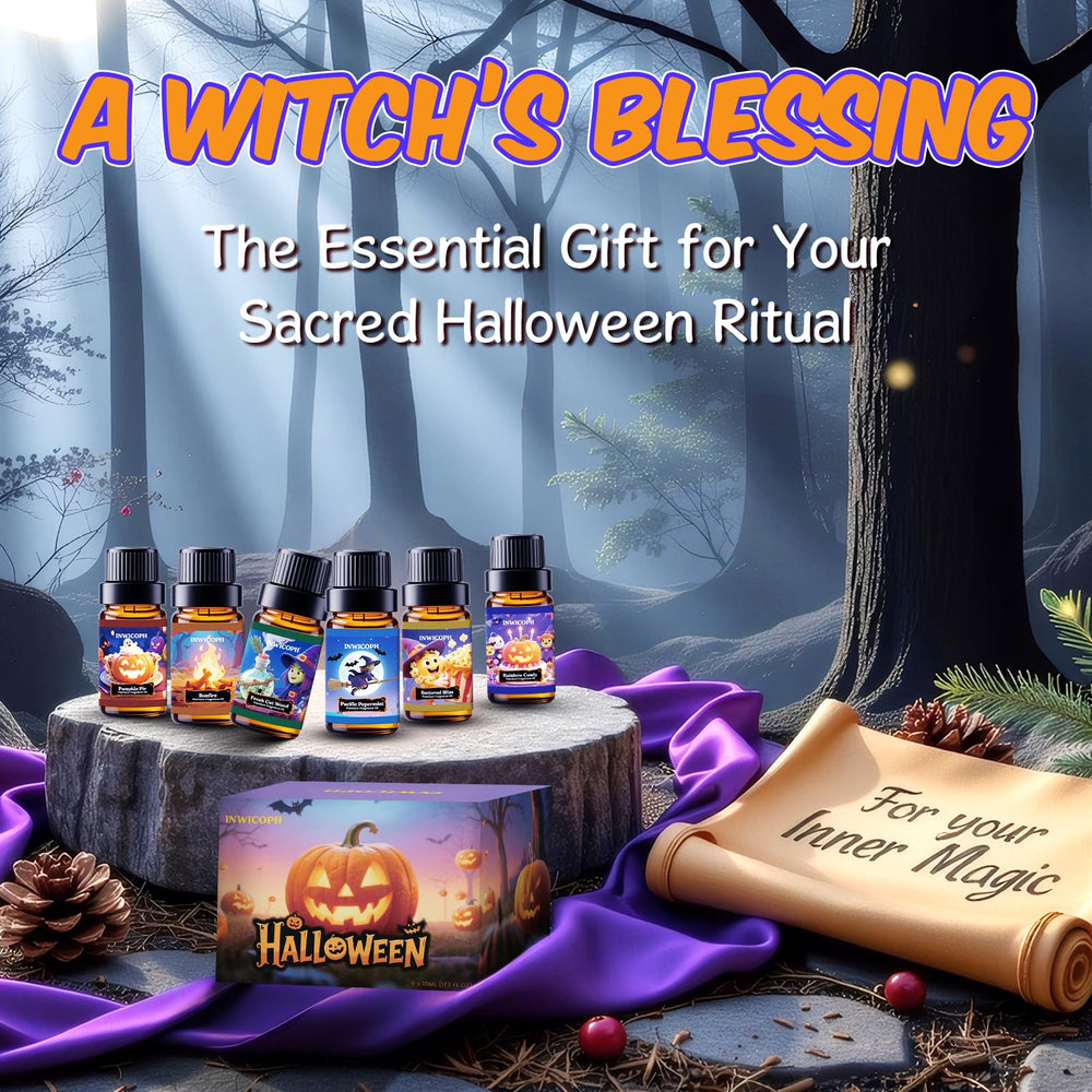 Gift-ready packaging for INWICOPH Halloween Fragrance Oils