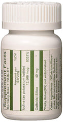 Close-up of Iodine Rescue bottle label