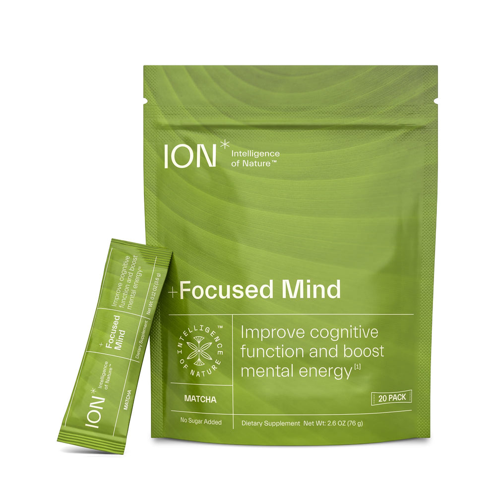 ION Focused Mind natural nootropic powder with matcha and adaptogens