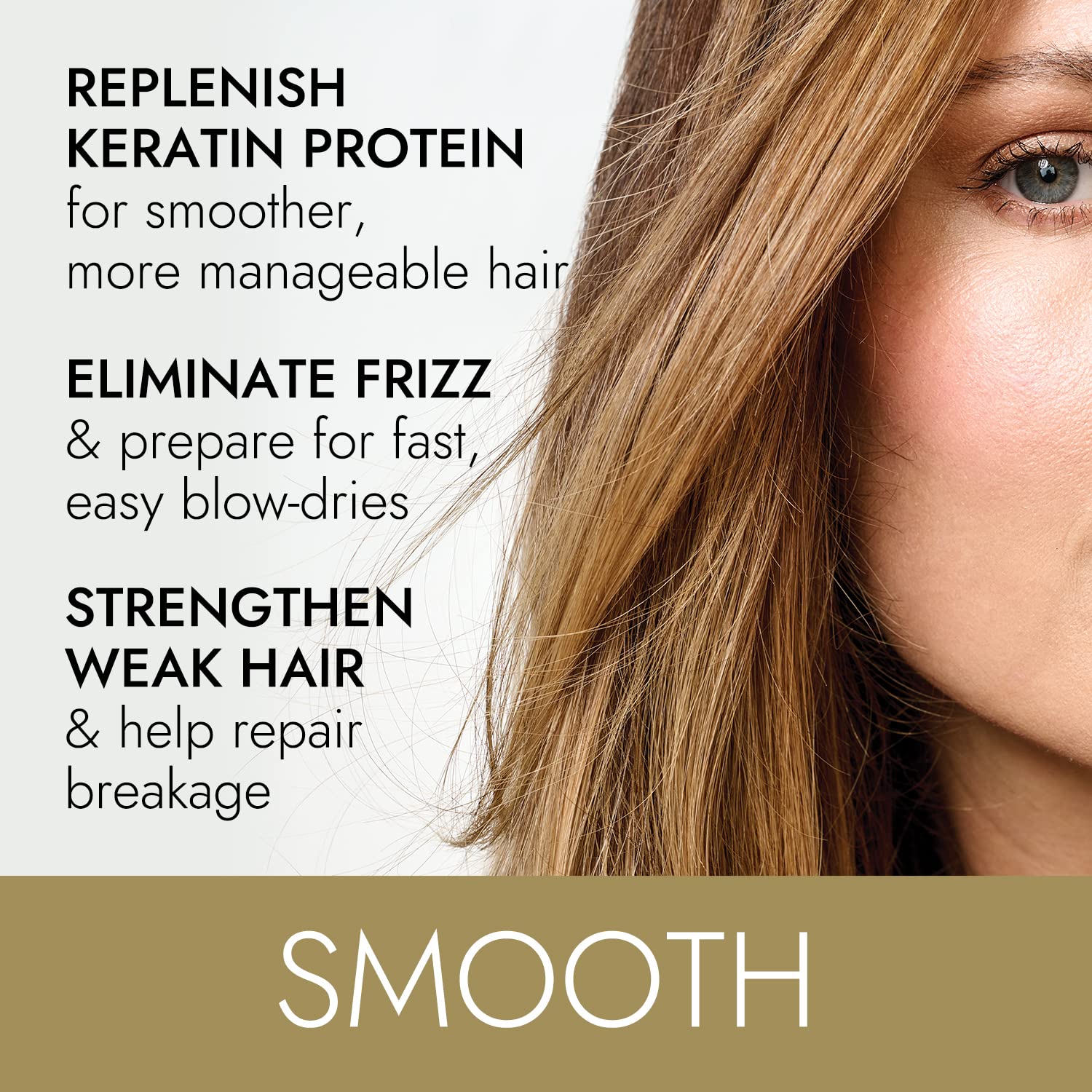 Ion Keratin Smoothing Conditioner after-use results show frizz reduction