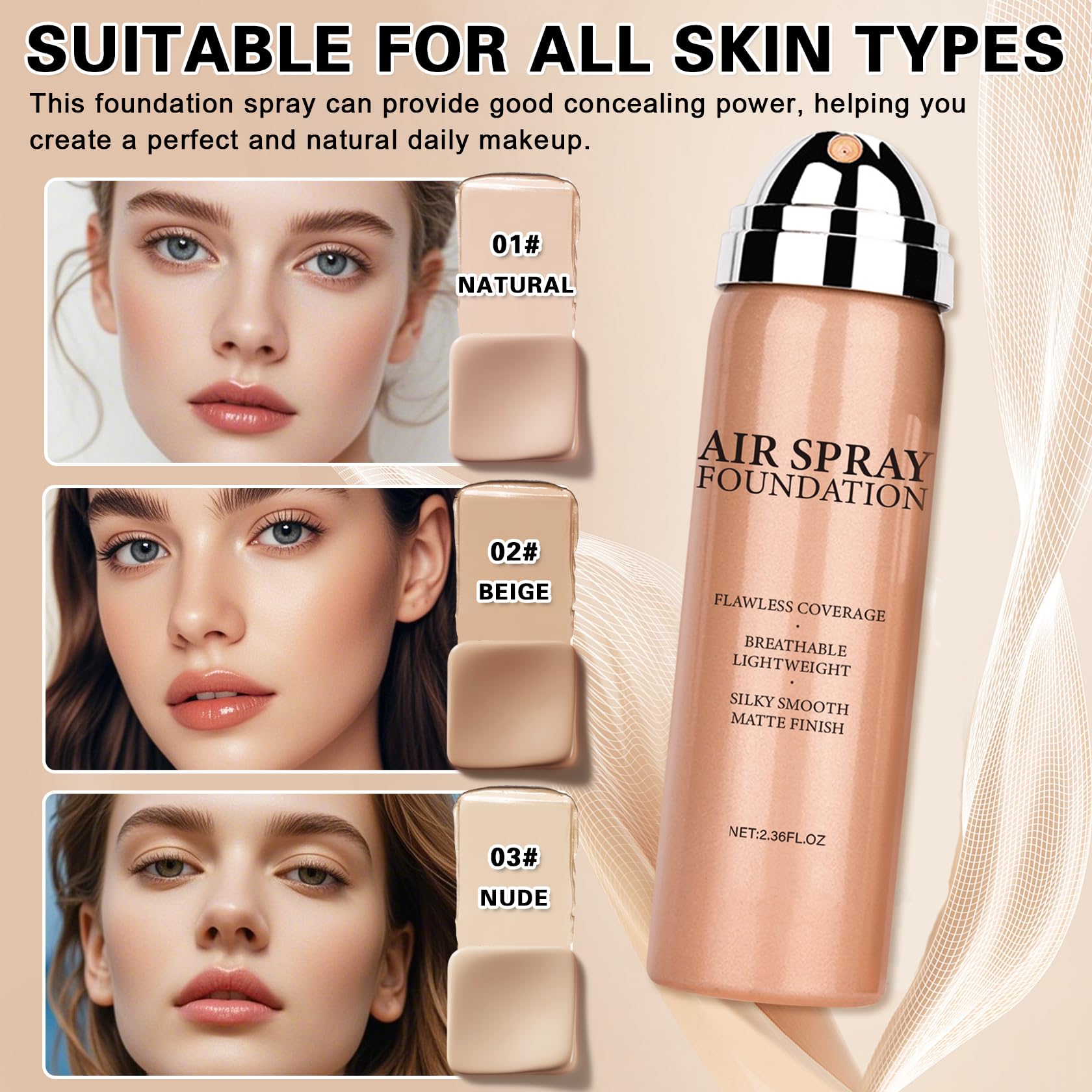Swatch demonstrating natural matte finish and blended edge on skin.