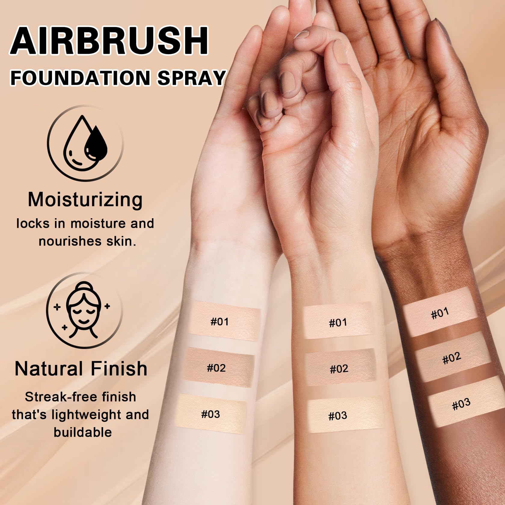 Vegan and cruelty-free logo beside packaging highlighting ethical beauty.