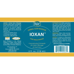 Baar Ioxan Herbal Gum Massage 4 oz bottle and packaging