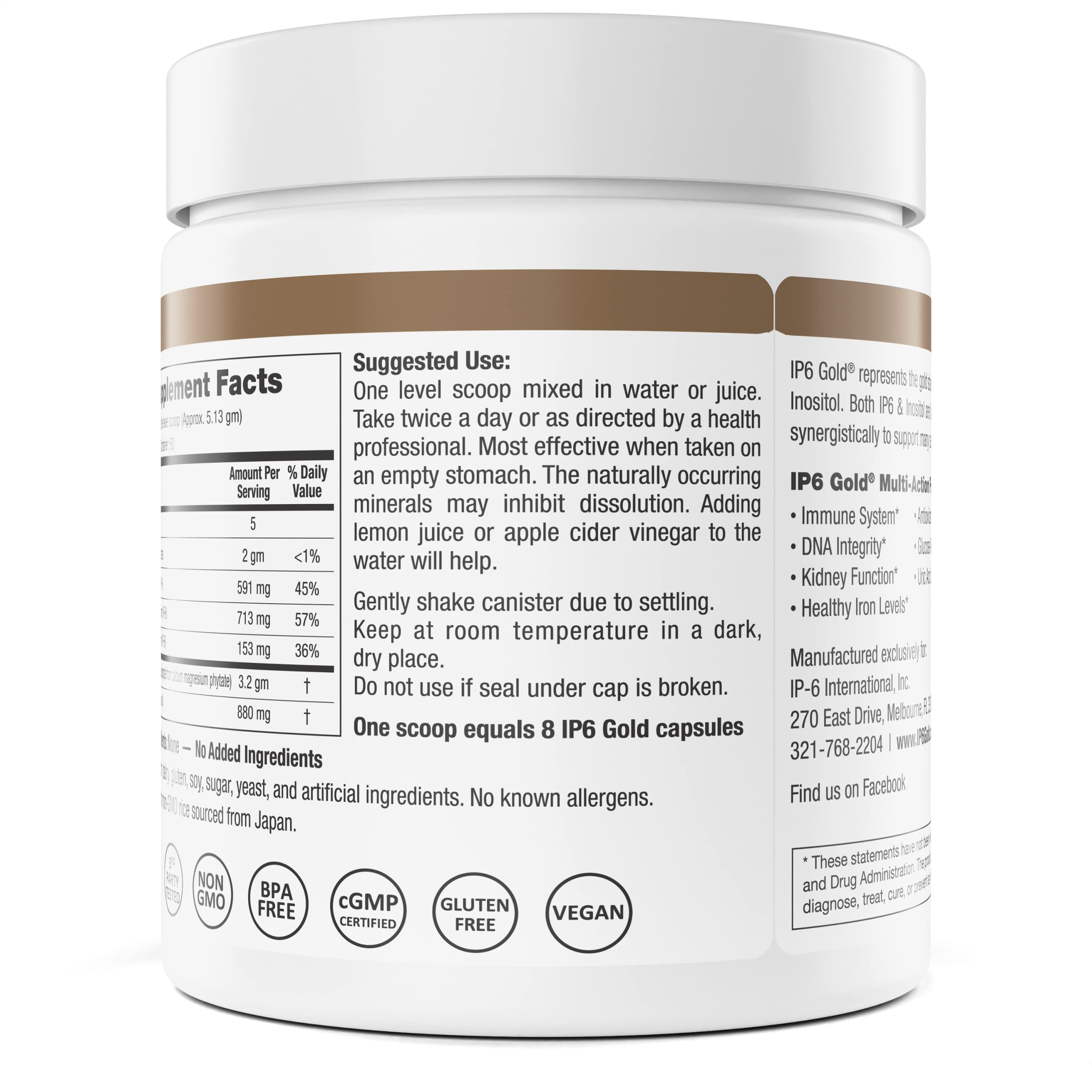 Non-GMO certified IP6 Gold powder