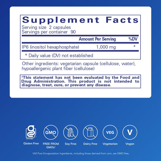 IP6 (Inositol Hexaphosphate) label close-up