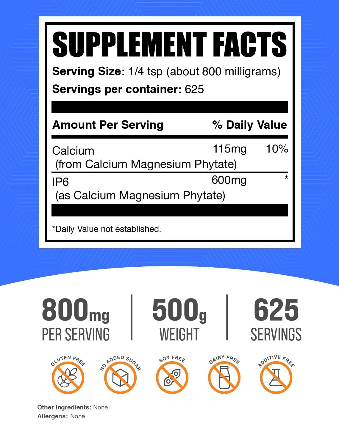 IP6 powder packaging and label