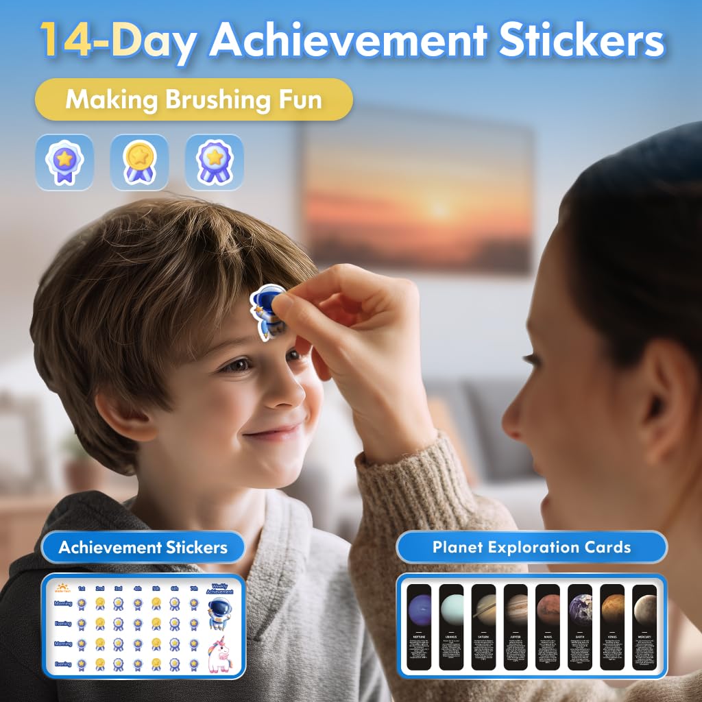 IPX7 waterproof and BPA-free kids toothbrush