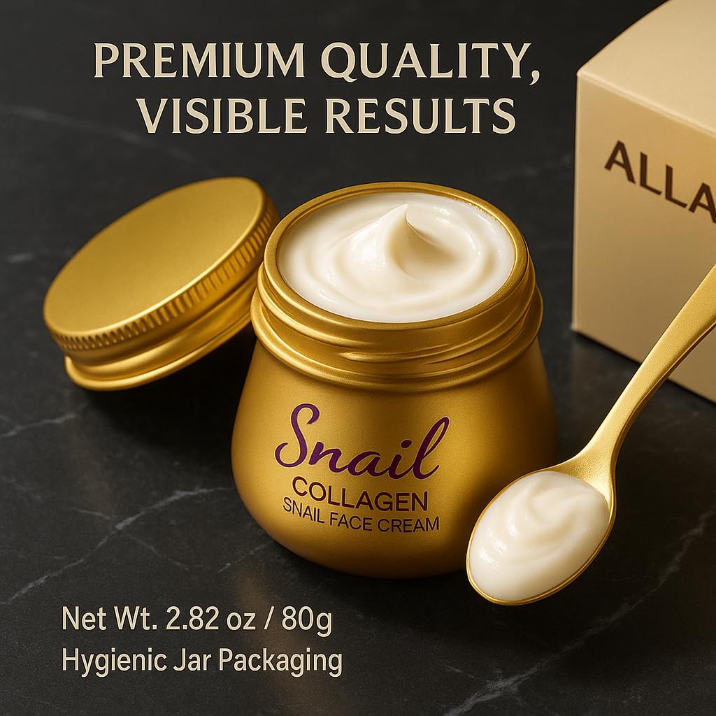 ipxkwll snail cream jar 2oz conveys a compact, travel-friendly size