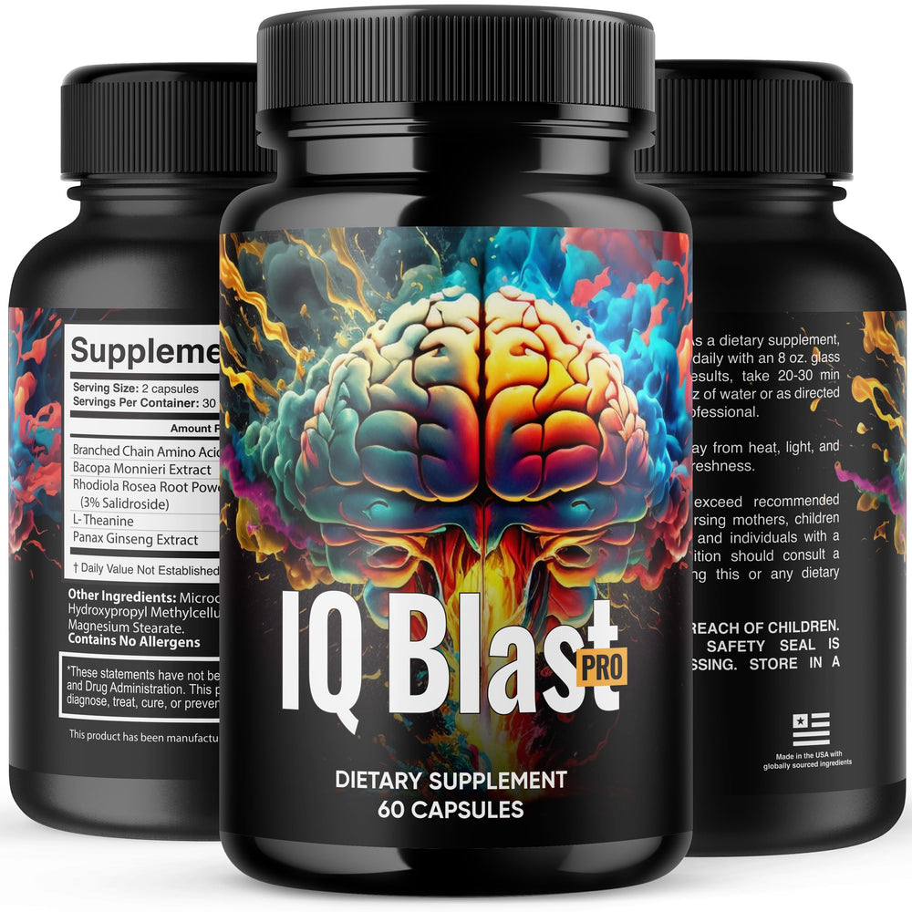 All-natural ingredients used in IQ Blast Pro
