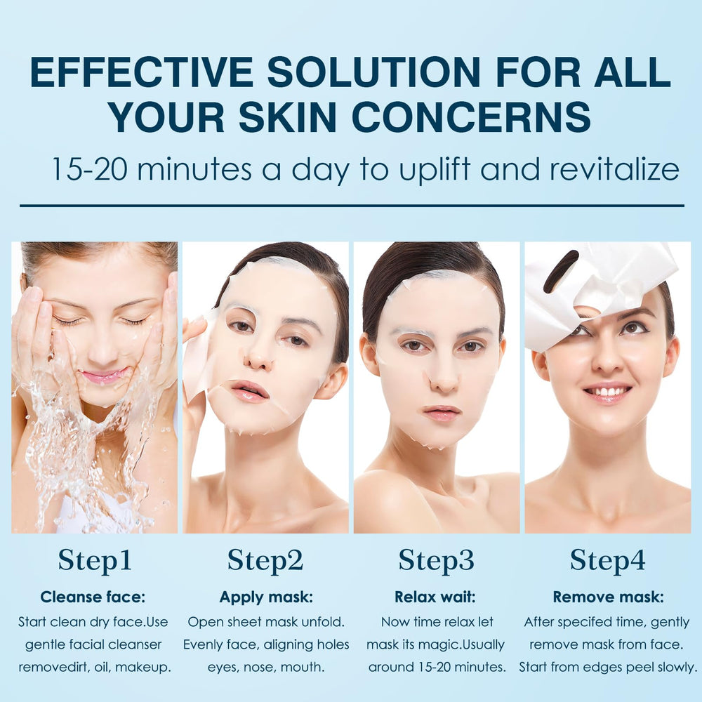 IREV Hyaluronic Acid Face Mask suits all skin types for hydration.