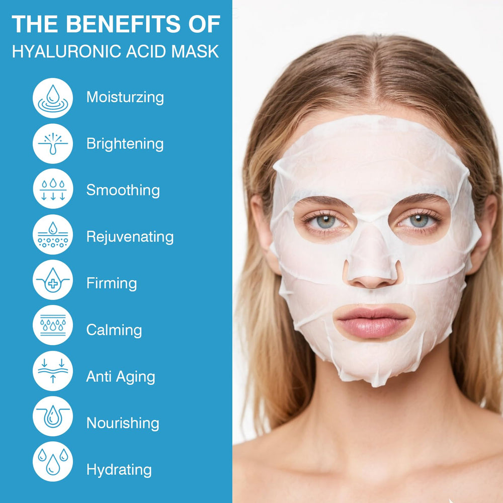 Close-up of IREV mask sheet material showing soft, breathable texture.