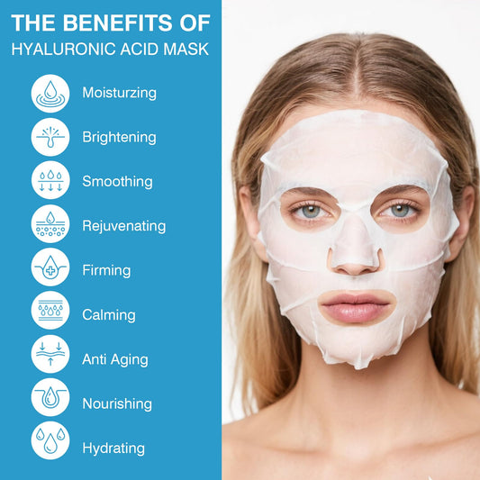 Close-up of IREV mask sheet material showing soft, breathable texture.