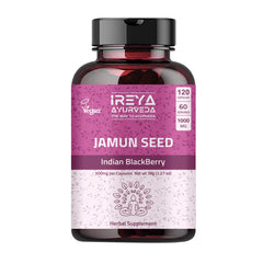 Ireya Ayurveda Jamun Seed 1000mg capsules 120 count 60-day supply - hero image