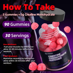 Athlete taking a raspberry creatine gummy during workout