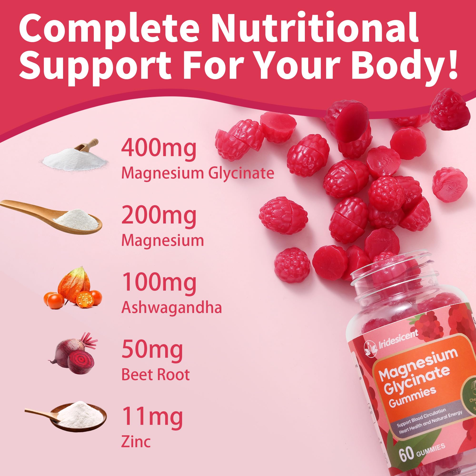 Gummies with Vitamin C and Zinc for immune support