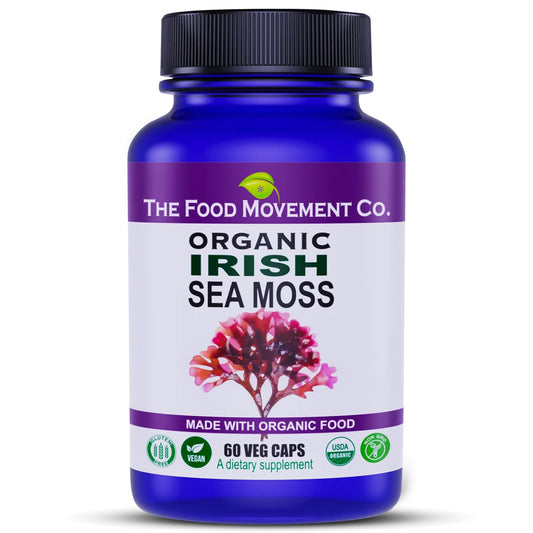 Irish Sea Moss Organic Prebiotic supplement in capsule form