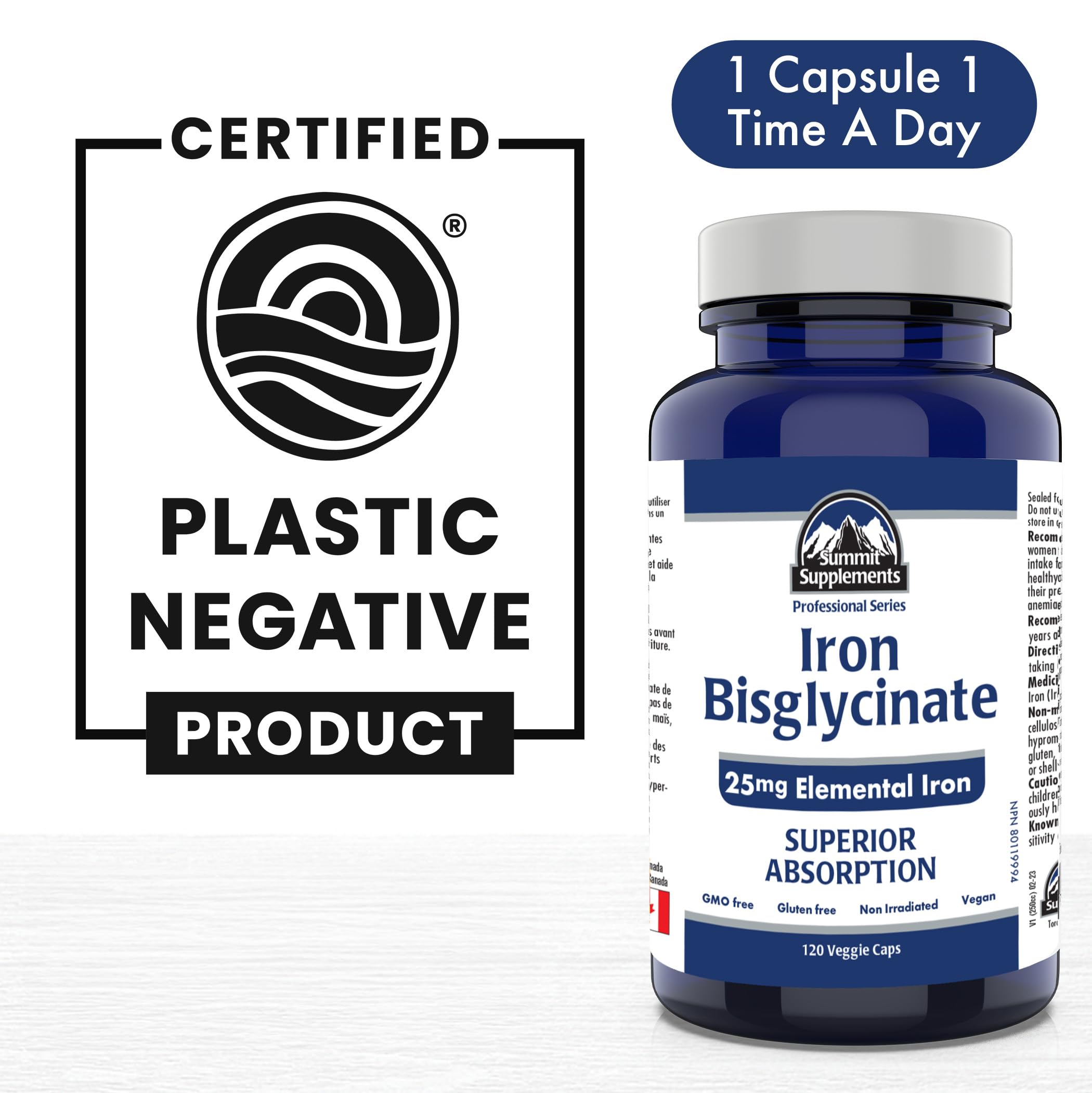 Vegan-friendly iron supplement packaging for pregnancy
