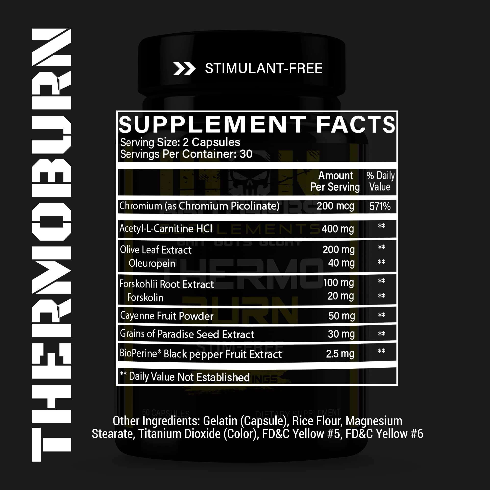 Non-stimulant, keto-friendly fat burner packaging