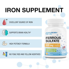 Graphic illustrating iron supports red blood cell formation
