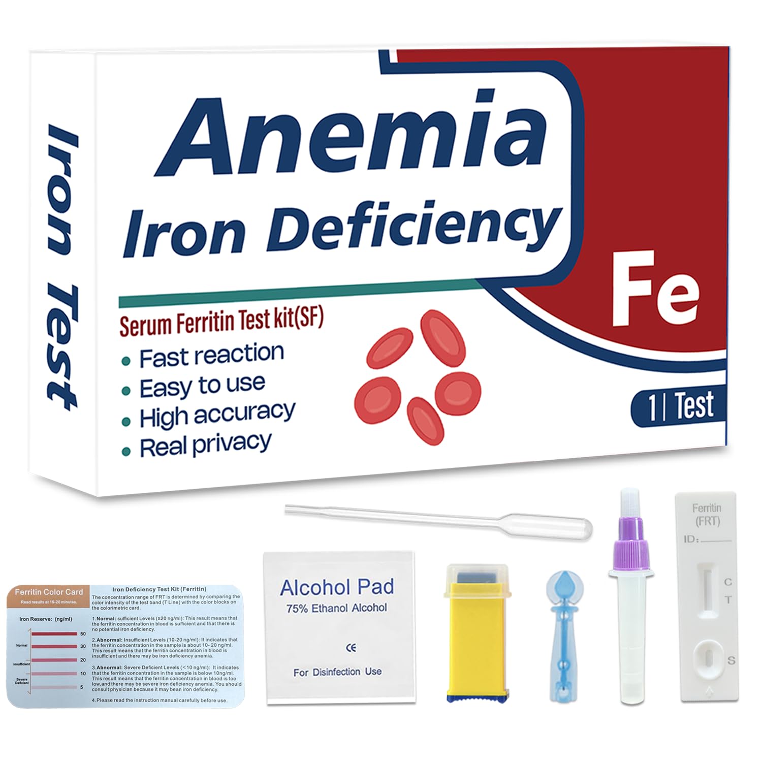 Front view of Iron Deficiency Test Kit