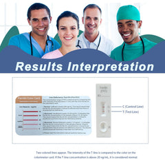 Easy-to-read results window of iron test kit