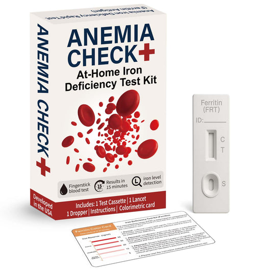 Iron Deficiency Test Kit at-Home – packaging and contents