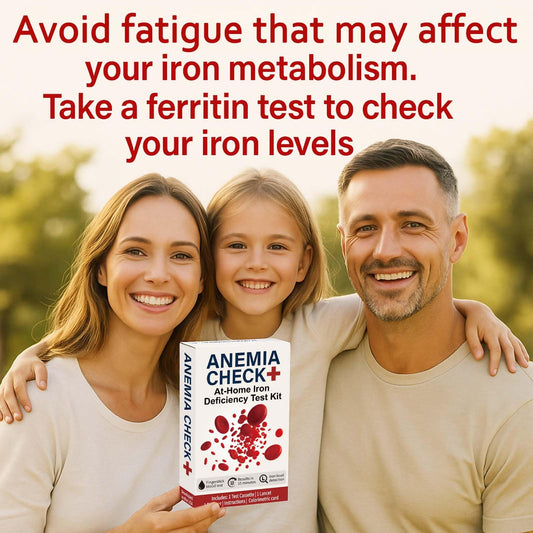 Ferritin test components and reagents for home use