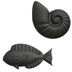 Front view of Iron Fish 2 Pack cast iron cooking tool