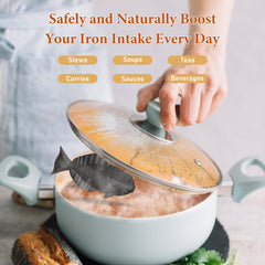 Iron Fish 2 Pack in boiling water