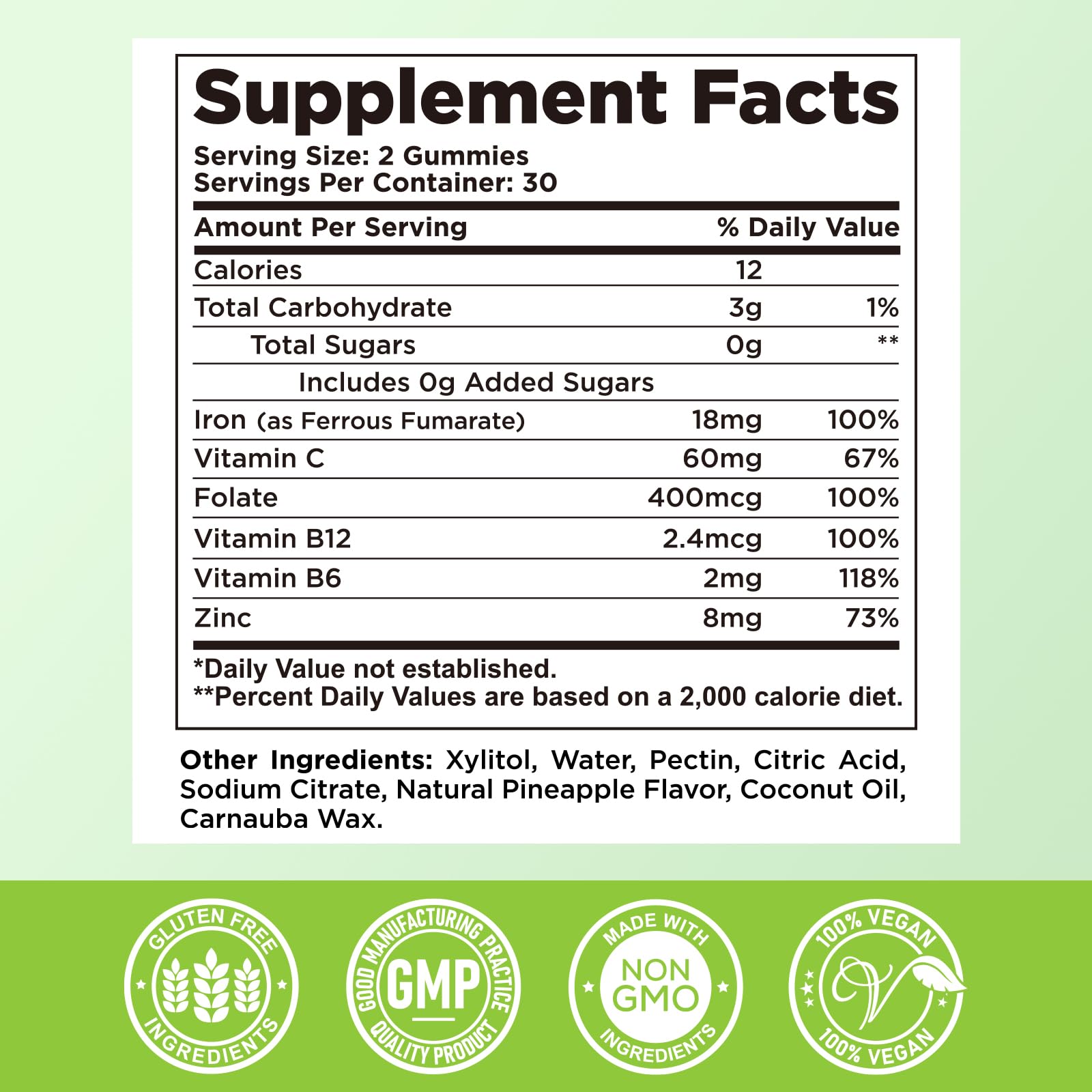 Iron Gummies suitable for adults and kids