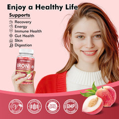 CNCHEF Iron Gummies peach flavor bottle with label