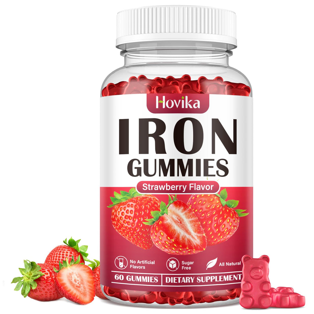 Front hero image showcasing Iron Gummies Strawberry flavor