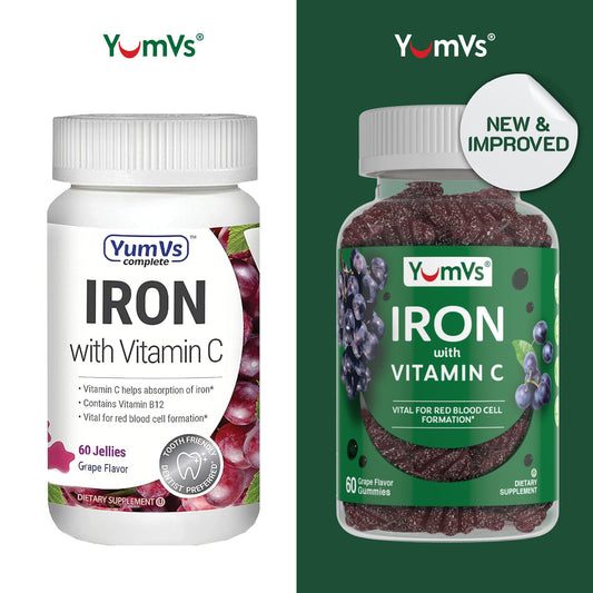 Product label showing 10 mg iron per serving