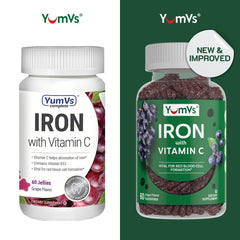Product label showing 10 mg iron per serving