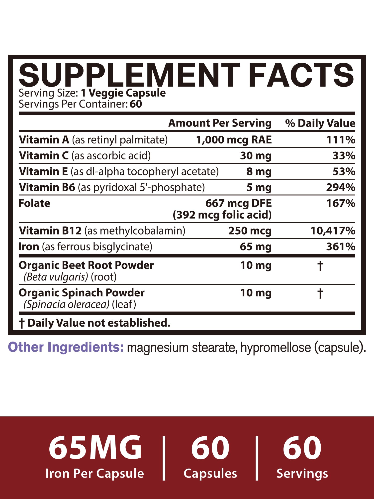 60 capsules per bottle serving size