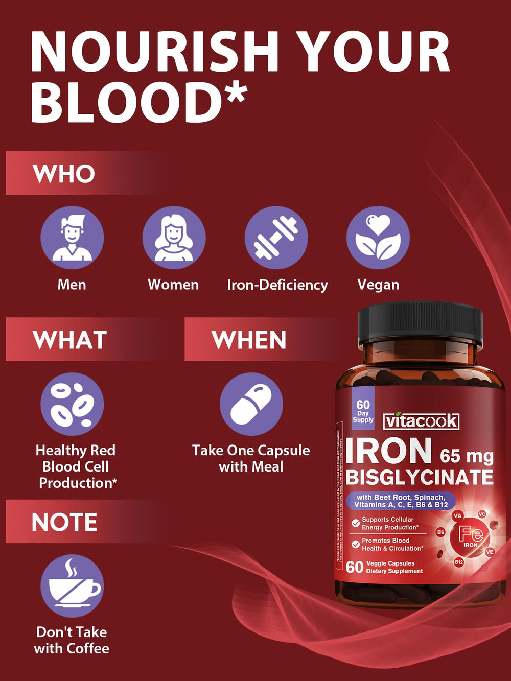 Illustration of blood flow and energy support