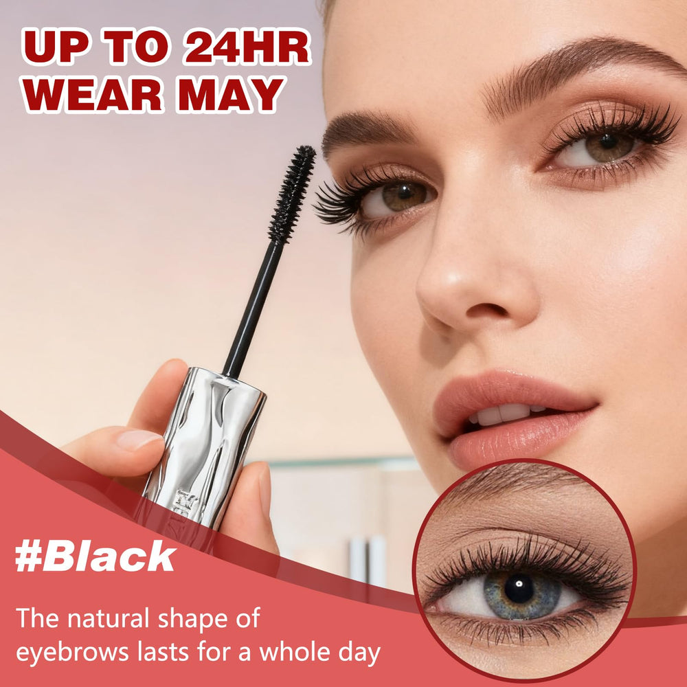 Close-up of Iron Wand Mascara metal brush for precise application