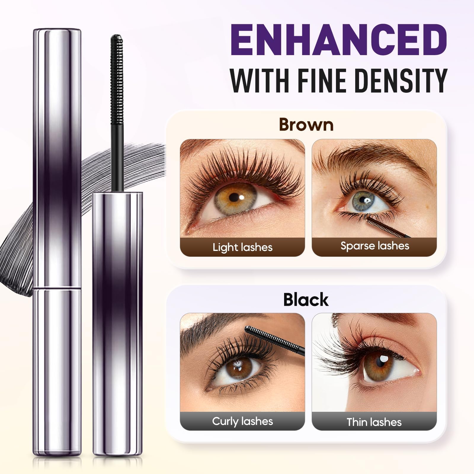 Iron Wands Rod Mascara with vitamin E nourishes lashes while wearing.
