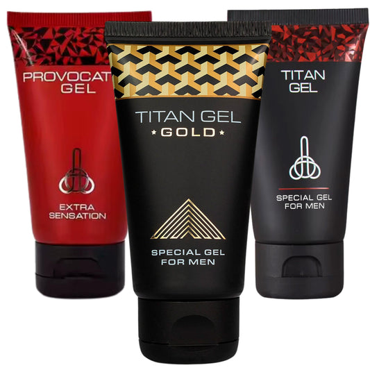 Product packaging of Irvy 3in1 Titan Gel Gold Provocative and Titan Gel set