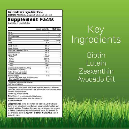 Hair, skin & nails health benefits from Biotin-6000-60 formula