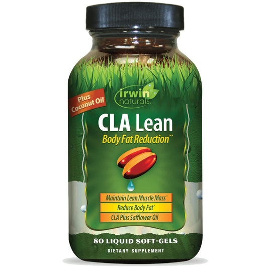 Irwin Naturals CLA Lean Fat Reduction bottle with 80 soft-gels