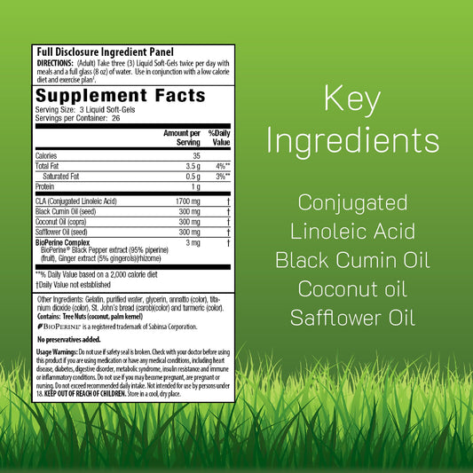 Front view of Irwin Naturals CLA Lean Fat Reduction bottle