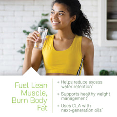 Close-up of liquid soft-gels for Irwin Naturals CLA Lean Fat Reduction