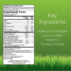 Close up of bottle label showing 2000 mg hydrolyzed collagen per day